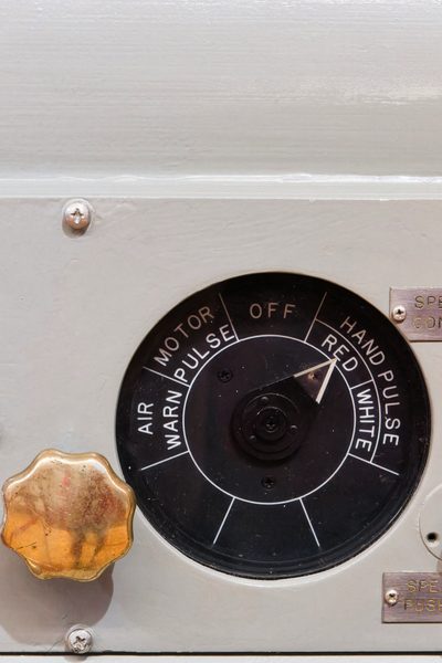 close-up of a guitar tone control knob